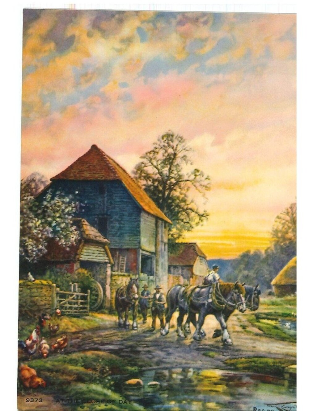 🎨 2 for $20 🎨 Vintage Calendar Print "At the Close of Day" 6x8